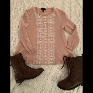 J. Crew embroidered wool sweater